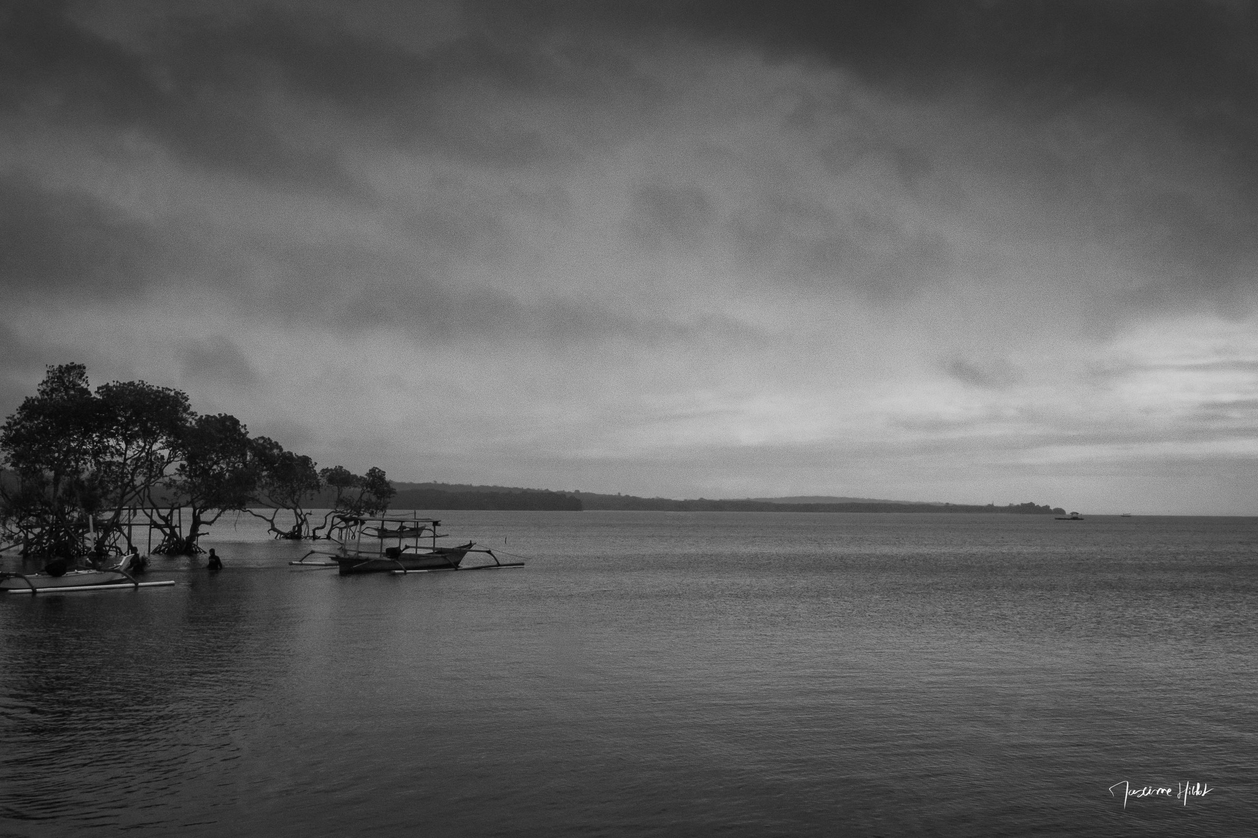 Un moment capturé de calme avant l'orage à Menjangan Island, une réflexion sur la dualité de la vie et la recherche de tranquillité au cœur du tumulte.